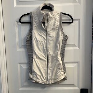 Lululemon Athletica White and Gray Vest